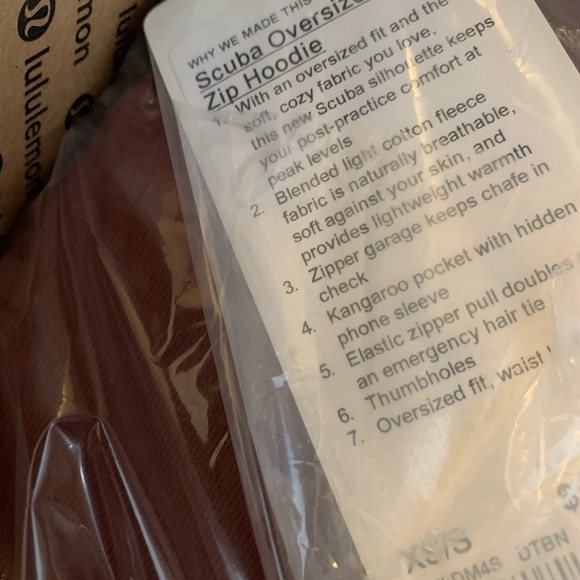 🔥LULULEMON SCUBA OVERSIZED HALF ZIP HOODIE/JACKET-DATE BROWN-XS/S, M/L, XL/XXL - Picture 10 of 16